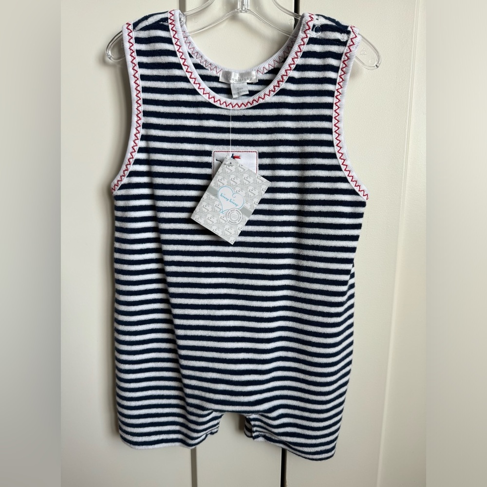 Baby Boy Kissy Kissy Sails and Whales Terry Playsuit
